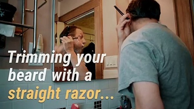 How to trim a beard with a straight razor