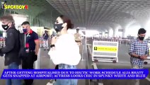 After Getting Hospitalised Due To Hectic Work Schedule Alia Bhatt Gets Snapped At Airport