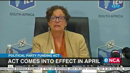 Political Funding Act comes into effect in April