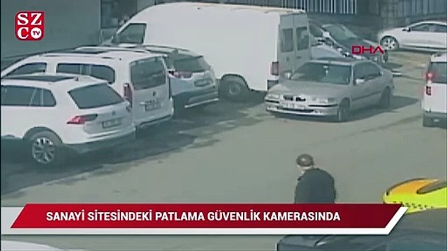 Sanayi sitesindeki patlama güvenlik kamerasında