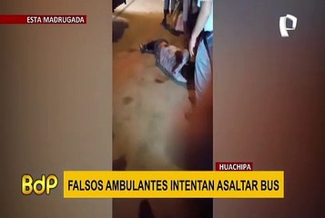 Huachipa: falsos ambulantes que intentan asaltar bus son repelidos por policía vestido de civil
