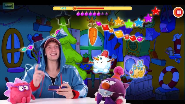 КРОШ ИГРАЕТ В ИГРУ СМЕШАРИКИ - ЁЛОЧКА! ГОТОВИМСЯ К НОВОМУ ГОДУ!