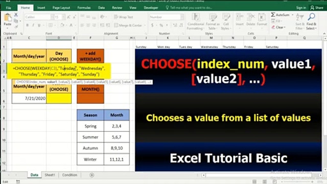 35 CHOOSE Function