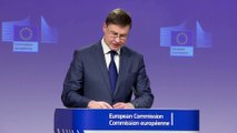 European Commissioner  Valdis Dombrovskis reveals details of EU exports controls on Covid-19 vaccines