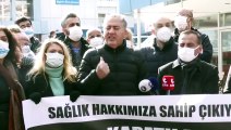 Hastanemi Açın Platformu'nun, kapanan hastaneler için Ankara’da Türkiye Yüksek İhtisas Hastanesi önündeki basın açıklamasına polis müdahale etti.