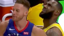 Blake Griffin Laughs In LeBron James' Face After EPICALLY BAD Flop Trying To Get A Foul Called