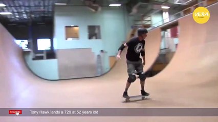 Tony Hawk lands a 720 at 52 years old