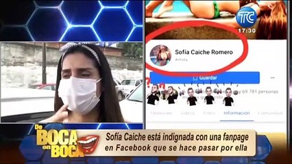 Sofía Caiche denuncia un perfil en Facebook que se hace pasar por ella