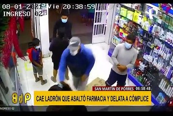 Cae delincuente que asaltó farmacia en SJL y que tenía en la mira hospedajes de SMP