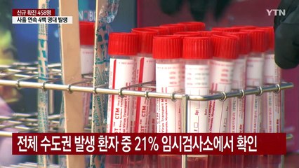 신규 확진 458명..."거리두기 변경 여부 신중하게 결정" / YTN