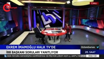 Ekrem İmamoğlu'na canlı yayında sürpriz
