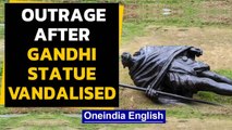 Gandhi statue vandalised in California, sparks outrage | Oneindia News