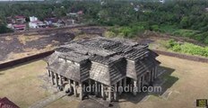 Chaturmukha Basadi in Karla Karnataka in aerial view _ Jain temple interiors filmed with 4K drone