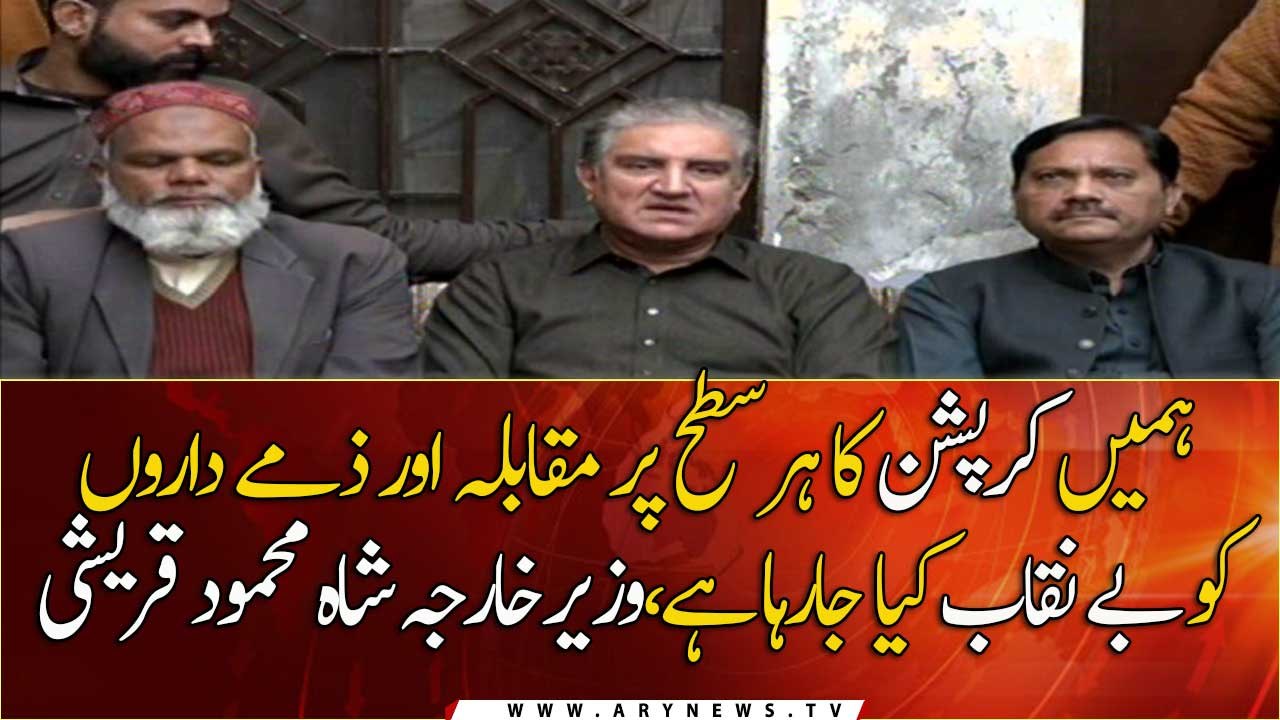 We have to fight against corruption and bring corrupts in limelight,Foreign Minister Shah Mehmood Qureshi