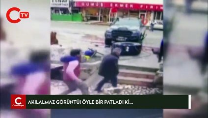Korku dolu anlar! Öyle bir patladı ki...