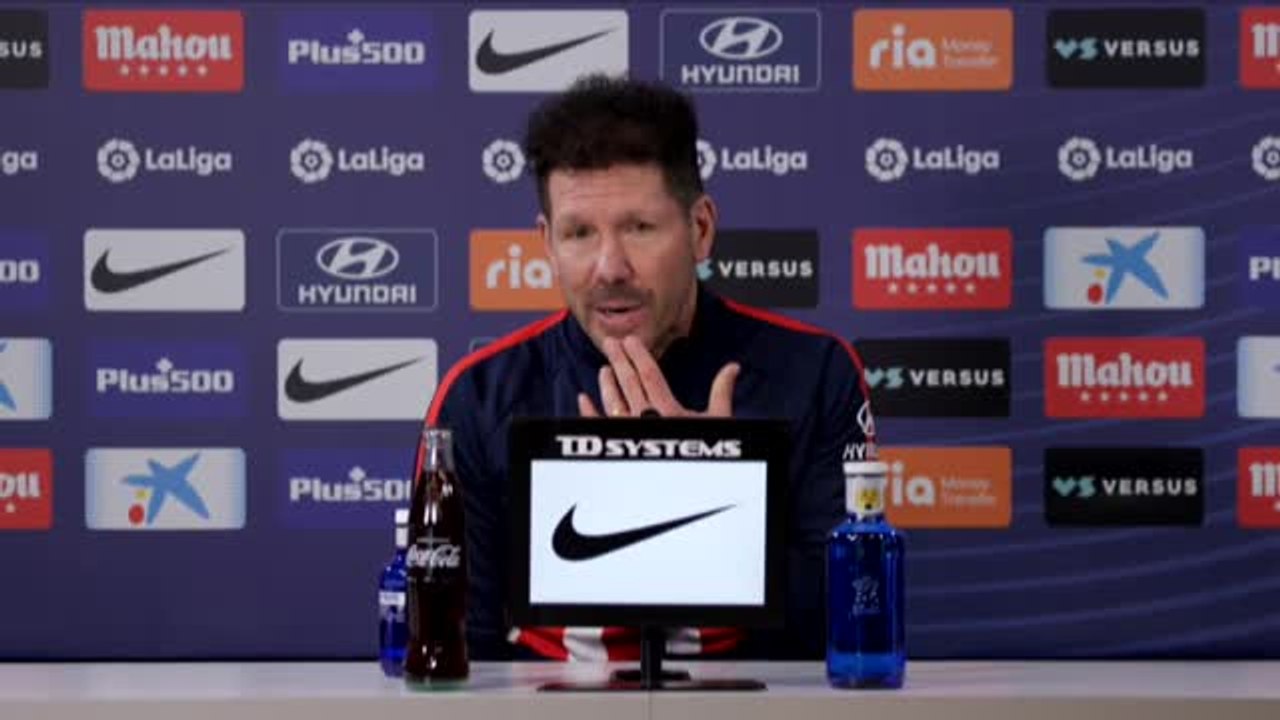 Simeone, tras los positivos de Hermoso y Carrasco: "Hay que convivir con este tipo de situaciones"