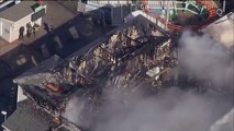 Les images spectaculaires de l'incendie qui a détruit un parc d’attractions sur une promenade de bord de plage du New Jersey