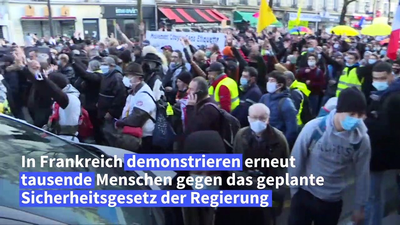 Erneut Proteste gegen geplantes Sicherheitsgesetz in Frankreich