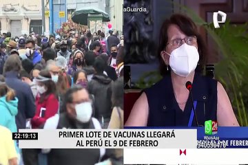 Gobierno anuncia que primer lote de vacunas de Sinopharm llega el 9 de febrero