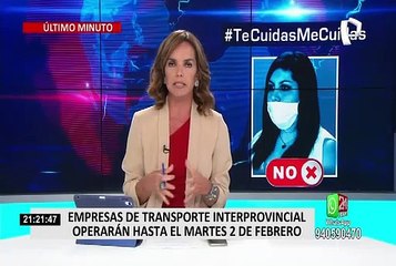 Transporte interprovincial: amplían permiso en regiones de nivel extremo hasta el martes 2