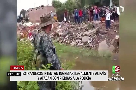 Tumbes: extranjeros pugnan por ingresar al Perú ilegalmente
