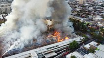 Emergencia por incendio dentro de un hospital en Santiago de Chile