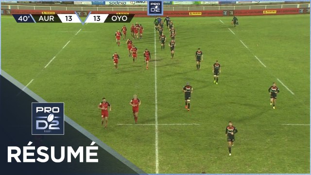 PRO D2 - Résumé Stade Aurillacois-Oyonnax Rugby: 22-16 - J18 - Saison 2020/2021