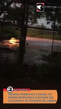 Posadas vecinos de la Chacra 122 fueron nuevamente afectados por las lluvias y el desborde del arroyo