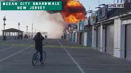 Fire erupts in new Jersey (ocean City boardwalk) destroying cove arcade