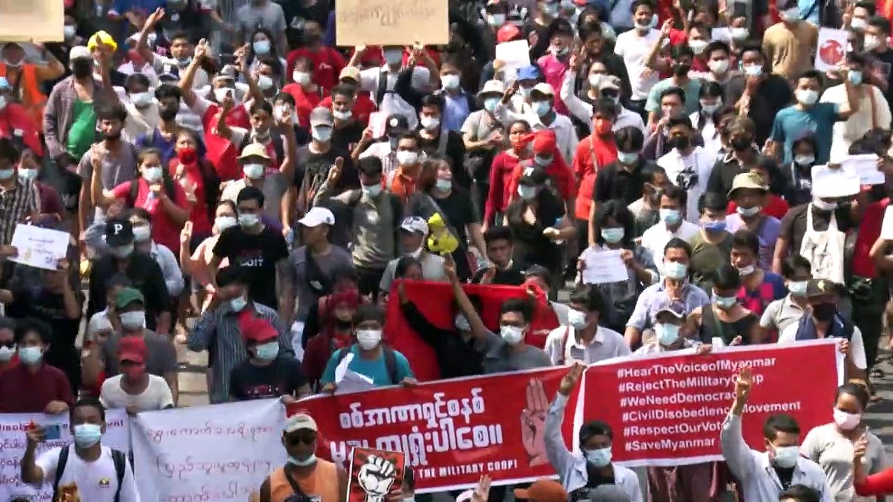 Tens of thousands rally in growing protests against Myanmar coup