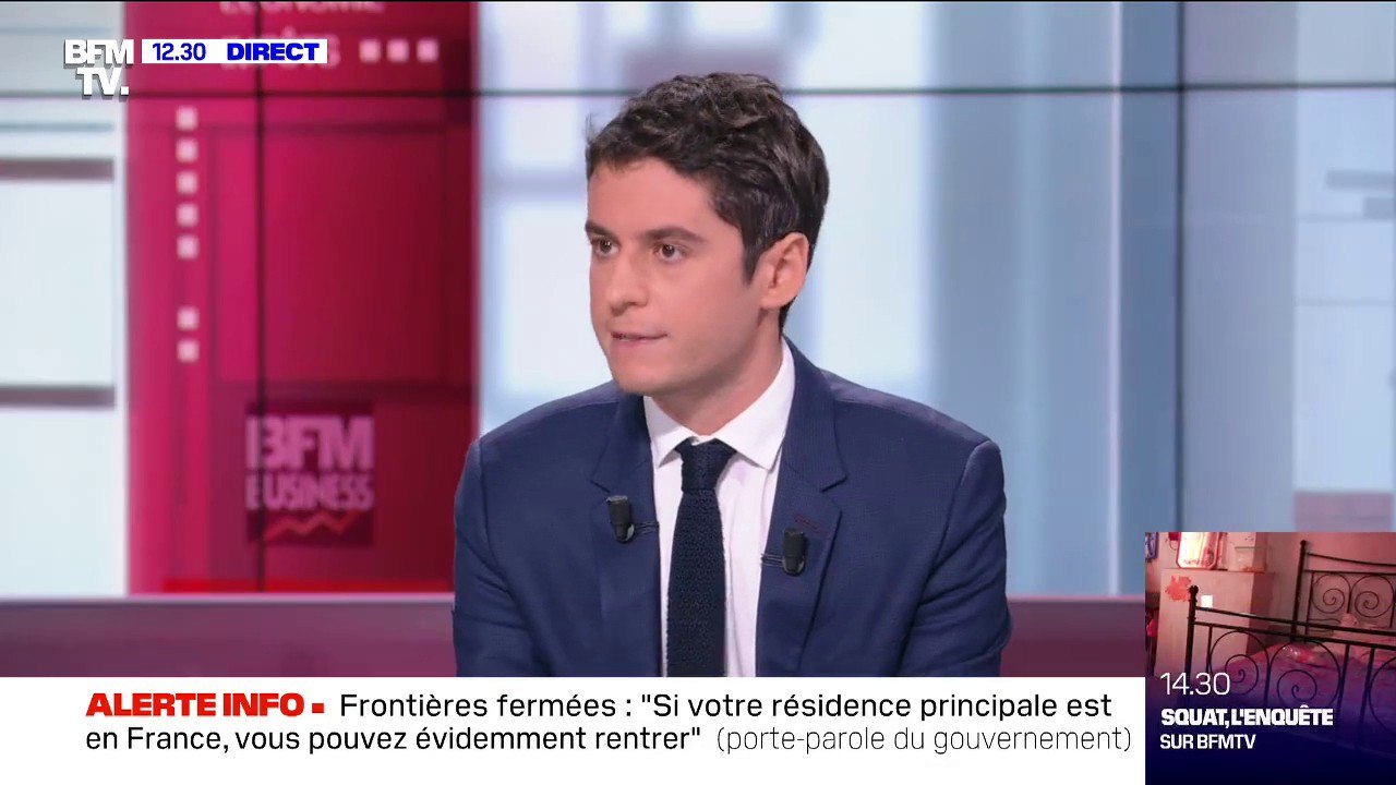 "Tant qu'il y a des secteurs administrativement fermés (...) nous continuerons de les accompagner", déclare Gabriel Attal
