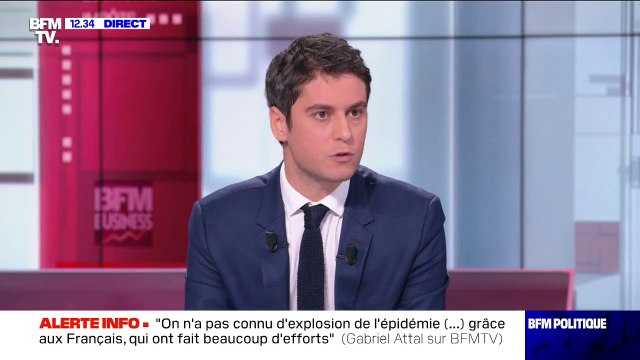 Il y aura une prise en charge de loyer pour les commerces fermés depuis hier soir, annonce Gabriel Attal