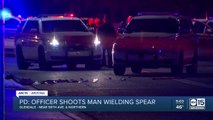 Officer shoots man wielding spear in Glendale