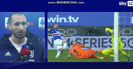 Parole Giorgio Chiellini post Sampdoria-Juventus 0-2