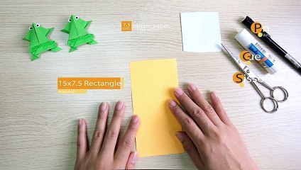 How to make paper Easy Origami Frog: วิธีการพับกบด้วยกระดาษแบบง่ายๆ #1