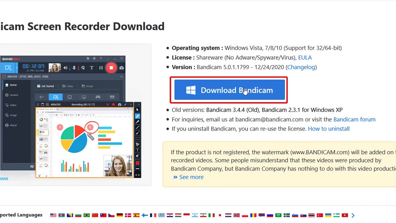 How to install Bandicam on Windows 10
