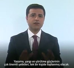 Selahattin Demirtaş'ın Twitter hesabından paylaşıldı: Bu kadar çok insan, bir tek adamdan korkacak değiliz