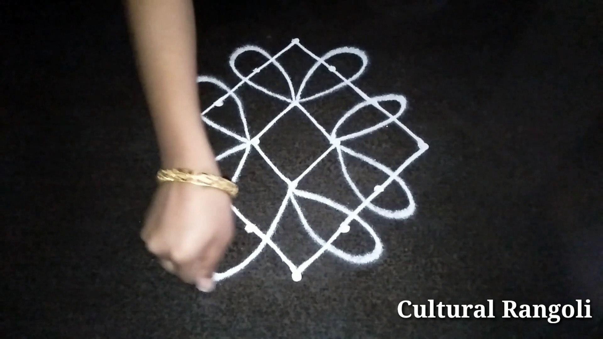 Easy Rangoli Designs With Dots Step By Step