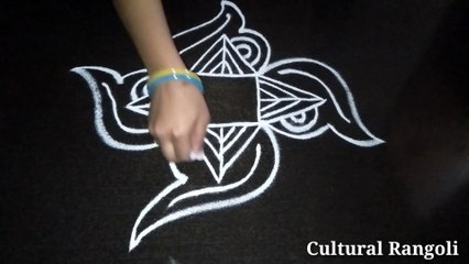 Swatika design kolam || Friday kolam || Simple kolam by Cultural rangoli