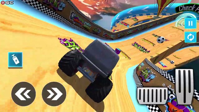 Police Stunt Racing Games Monster Truck Games - Impossible Car Stunts Race - Android GamePlay #4