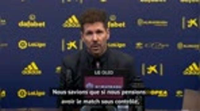 21e j. - Simeone : Chaque match est un pas important vers nos objectifs