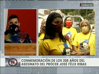 Juventud venezolana conmemora 206 años del asesinato del prócer José Félix Ribas