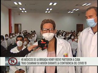 Al menos 46 médicos de la Brigada Henry Reeve parten a Cuba tras combate a la COVID-19