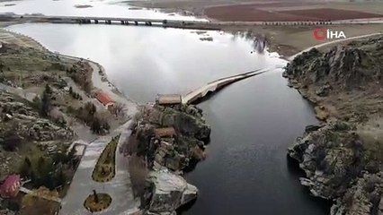 Selçuklu yadigarı Çeşnigir'deki tarihi sessizlik, havadan görüntülendi