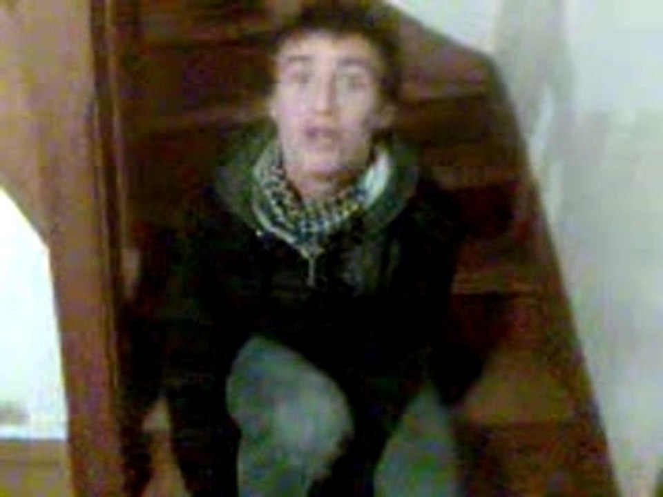 Dans les escaliers..