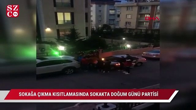 Bağcılar'da sokağa çıkma kısıtlamasında sokakta doğum günü partisi