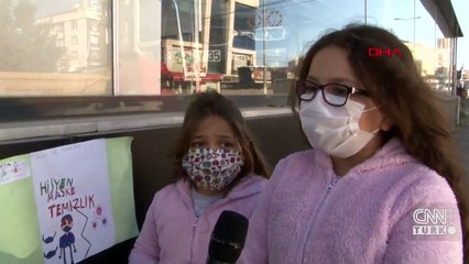 Okulu özlediler, salgın ile ilgili afiş hazırladılar