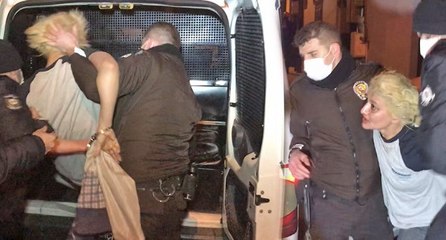 Sinir krizi geçirip dakikalarca polislere böyle direndi