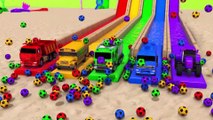 Education Video  Learn Colors with Street Vehicle Soccer Ball Pool Pretend Play for Kids