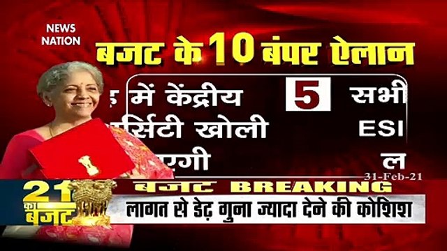 Know 10 important announcements of Budget 2021 made by FM